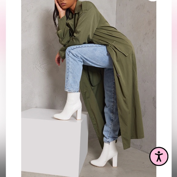 PrettyLittleThing Behati White Faux Leather Ankle Boot - Picture 4 of 12